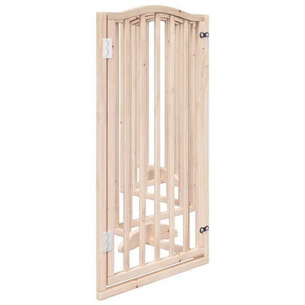 hundegitter med dør, foldbar, 6 paneler, 300 cm poppeltræ