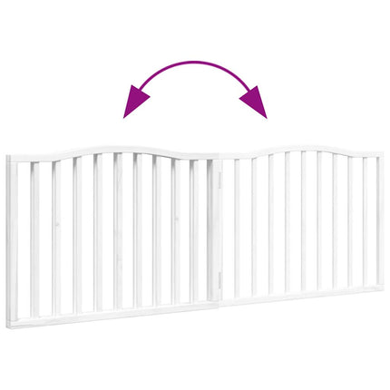 hundelåge 2 paneler 160 cm foldbar poppeltræ hvid
