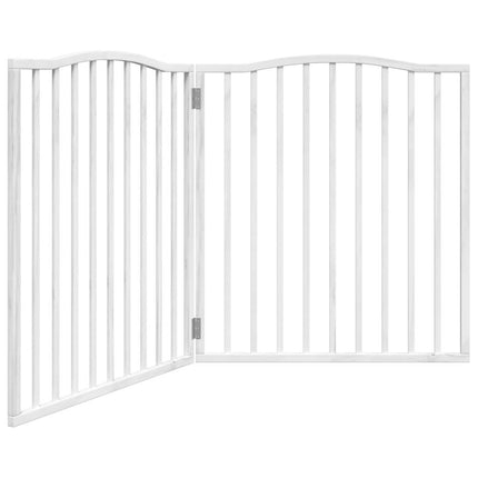 hundelåge 2 paneler 160 cm foldbar poppeltræ hvid
