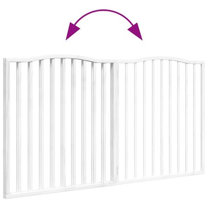 hundelåge 2 paneler 160 cm foldbar poppeltræ hvid
