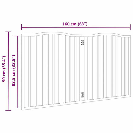 hundelåge 2 paneler 160 cm foldbar poppeltræ hvid
