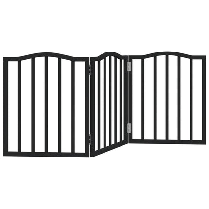 hundelåge 3 paneler 150 cm foldbar poppeltræ sort