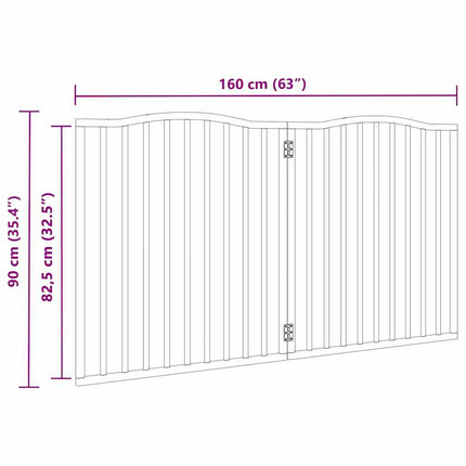 hundelåge 2 paneler 160 cm foldbar poppeltræ brun egetræ