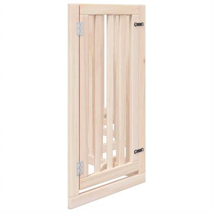 hundegitter med dør, foldbar, 6 paneler, 300 cm poppeltræ