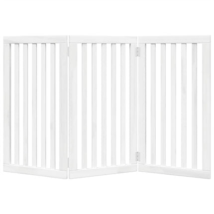 hundelåge 3 paneler 150 cm foldbar poppeltræ hvid