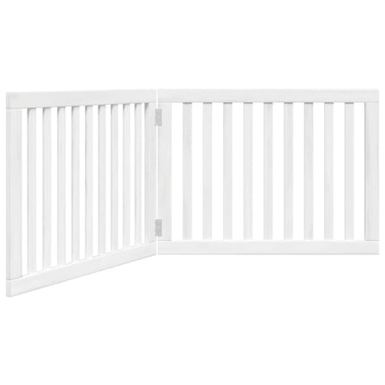 hundelåge 2 paneler 160 cm foldbar poppeltræ hvid
