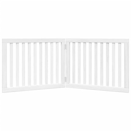 hundelåge 2 paneler 160 cm foldbar poppeltræ hvid