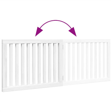 hundelåge 2 paneler 160 cm foldbar poppeltræ hvid