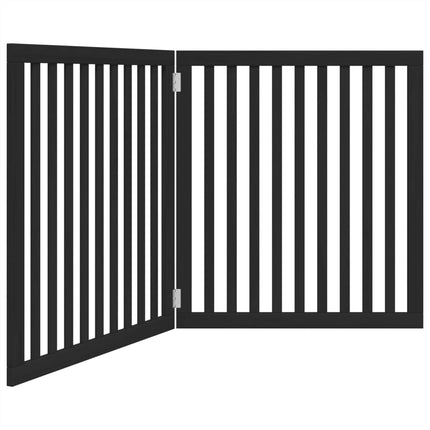 hundelåge 2 paneler 150 cm foldbar poppeltræ sort