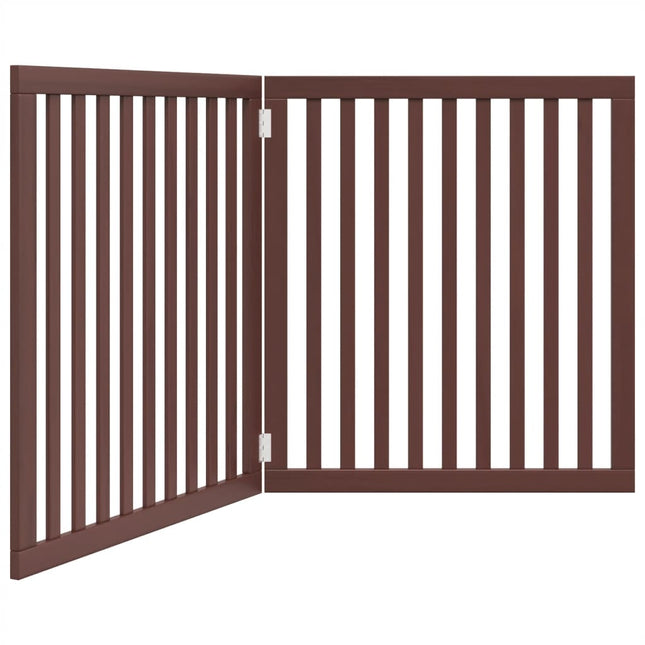 hundelåge 2 paneler 160 cm foldbar poppeltræ brun