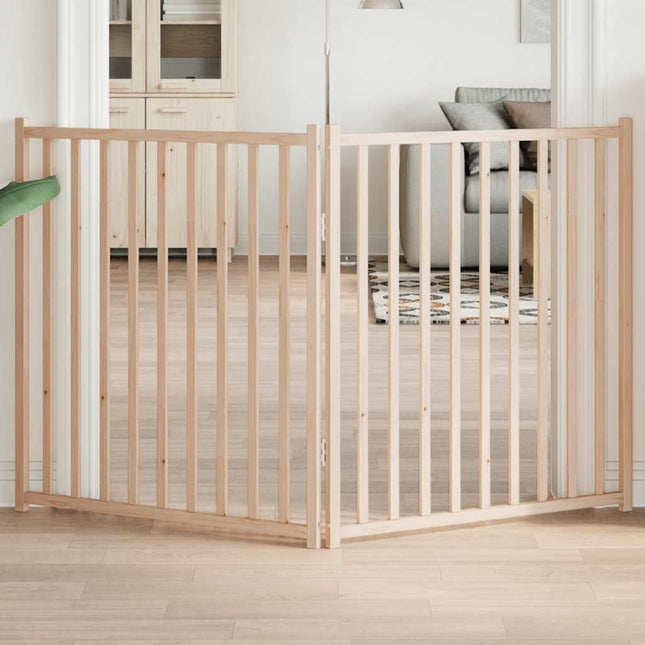 hundelåge 2 paneler 150 cm foldbar massivt gran