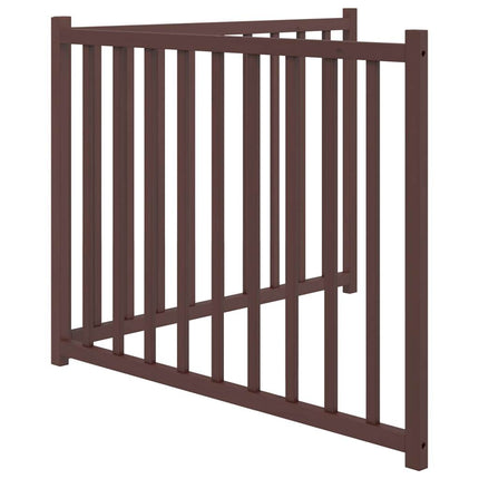 hundelåge m. dør 2 paneler 160 cm foldbar massivt gran brunt eg
