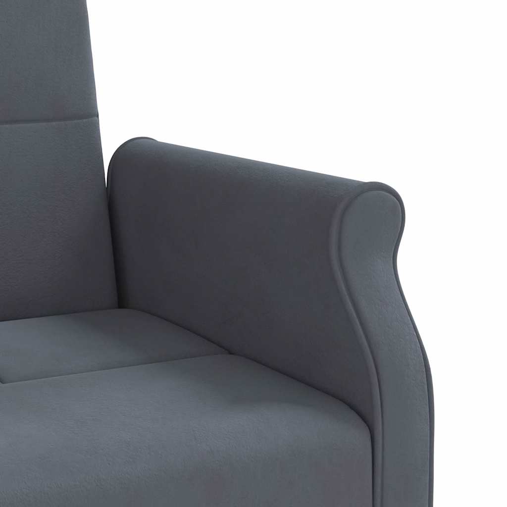 sovesofa med hynder velour mørkegrå