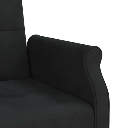 sovesofa med hynder velour sort