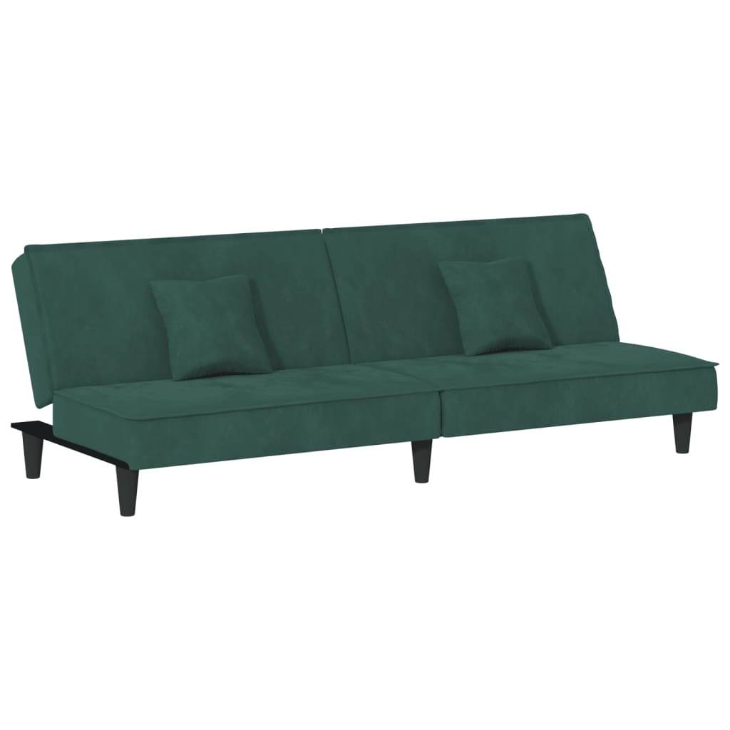 sovesofa velour mørkegrøn