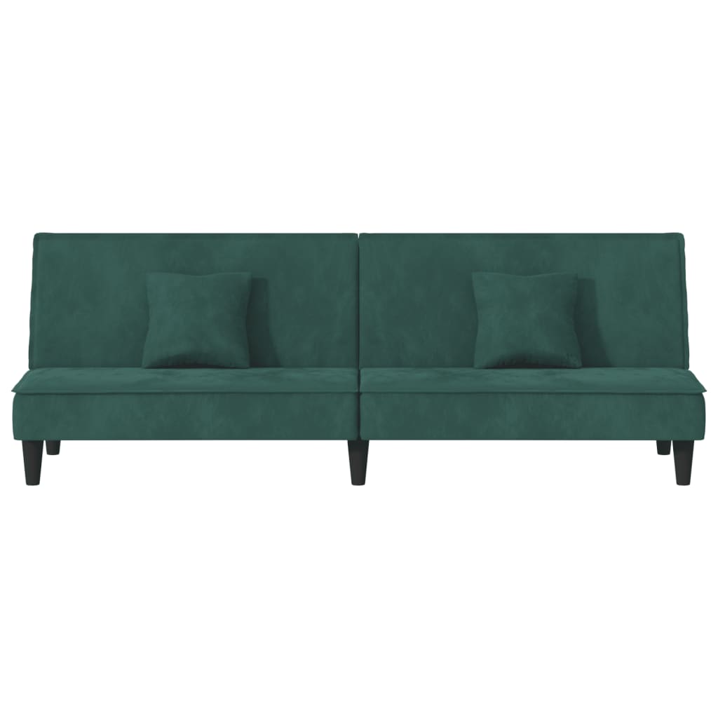 sovesofa velour mørkegrøn