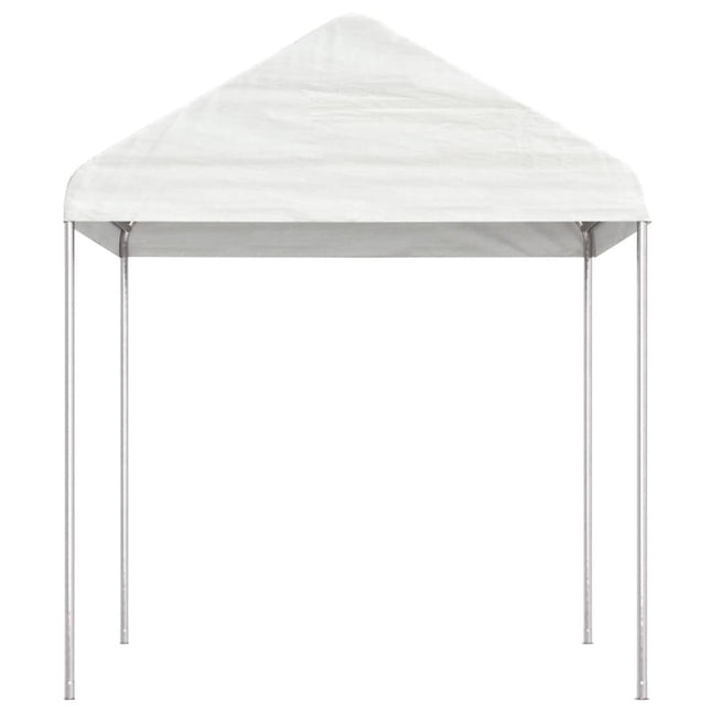 pavillon med tag 2,28x2,23x2,69 m polyethylen hvid