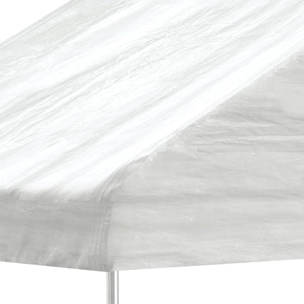 pavillon med tag 2,28x2,23x2,69 m polyethylen hvid