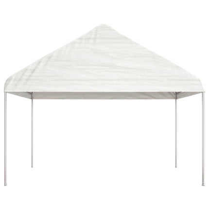 pavillon med tag 4,08x2,23x3,22 m polyethylen hvid