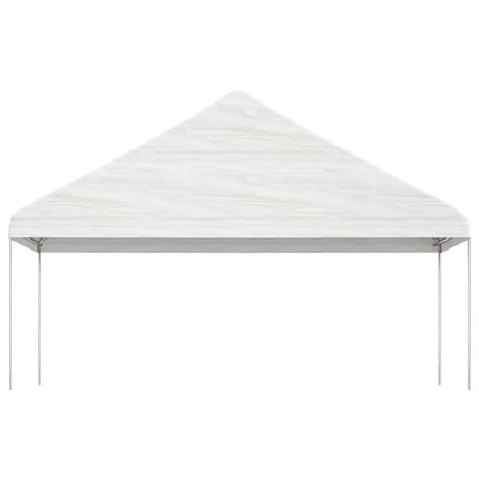 pavillon med tag 5,88x2,23x3,75 m polyethylen hvid
