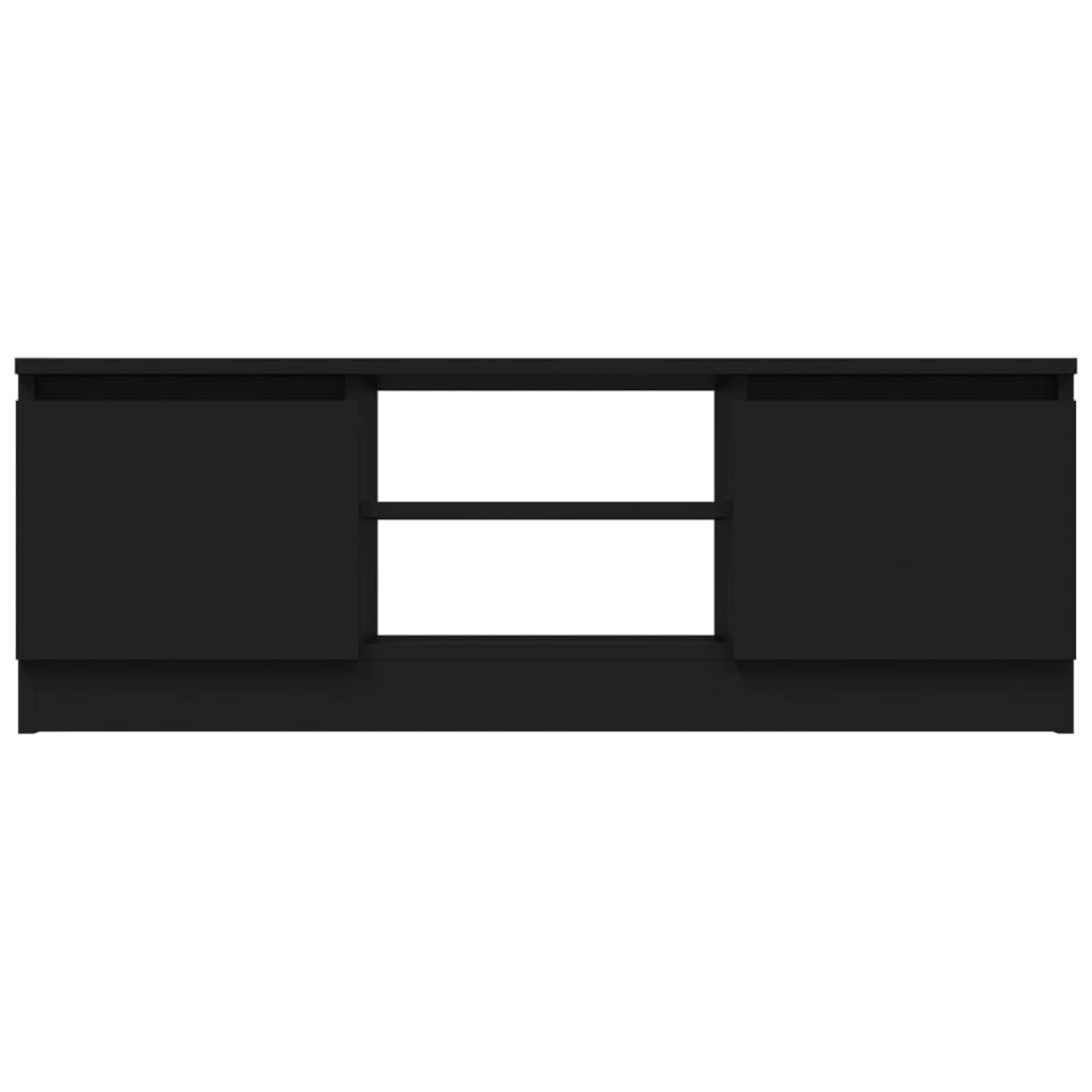 tv-bord med låge 102x30x36 cm sort
