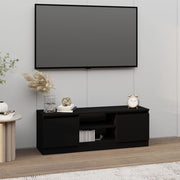 tv-bord med låge 102x30x36 cm sort