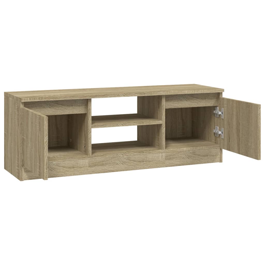 tv-bord med låge 102x30x36 cm sonoma-eg