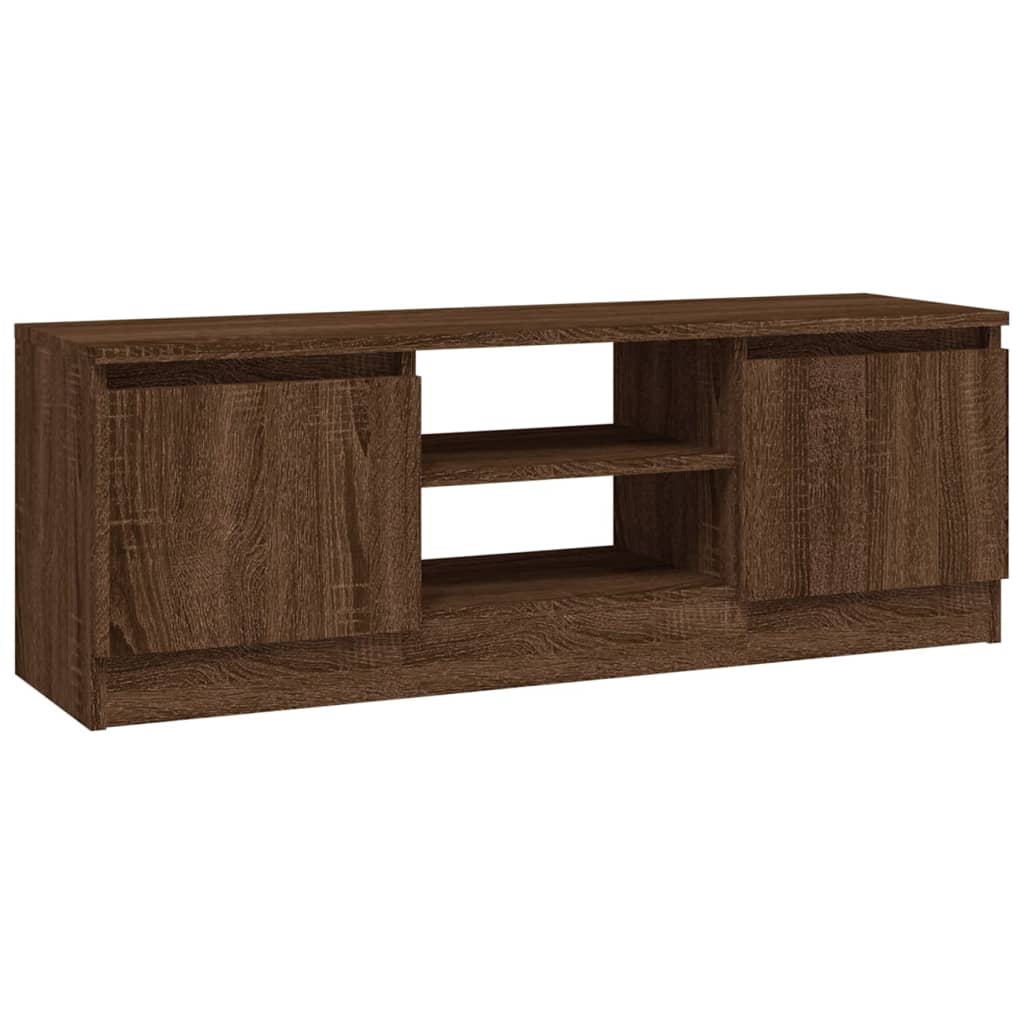 tv-bord med låge 102x30x36 cm brun egetræsfarve
