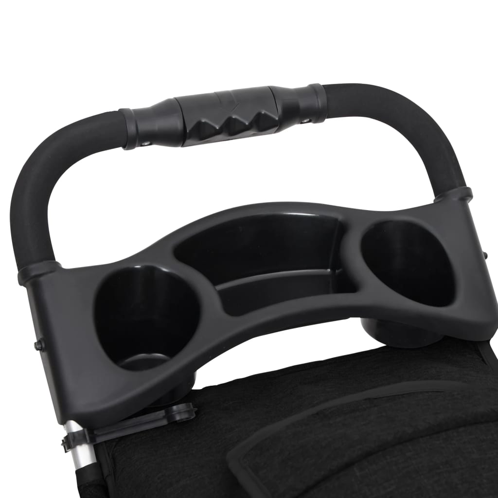 foldbar hundeklapvogn 80x46x98 cm oxfordstof sort