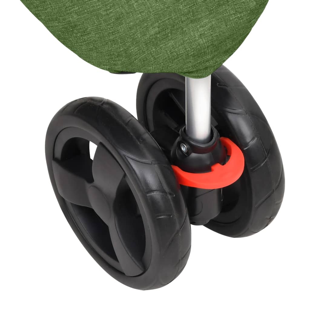 foldbar hundeklapvogn 80x46x98 cm oxfordstof grøn