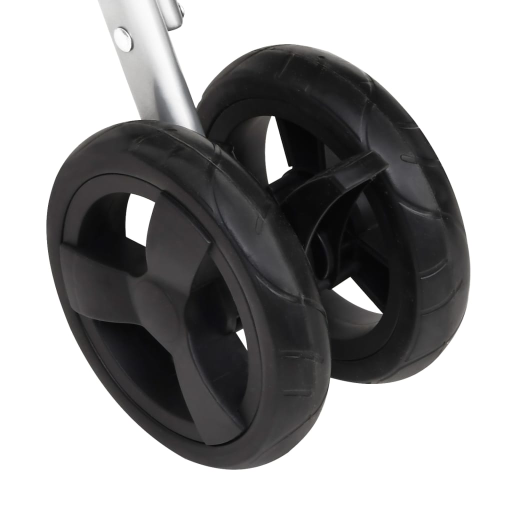 foldbar hundeklapvogn 100x49x96 cm linned grå