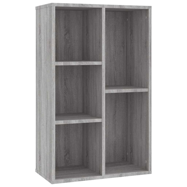 bogreol/skænk 50x25x80 cm konstrueret træ grå sonoma-eg