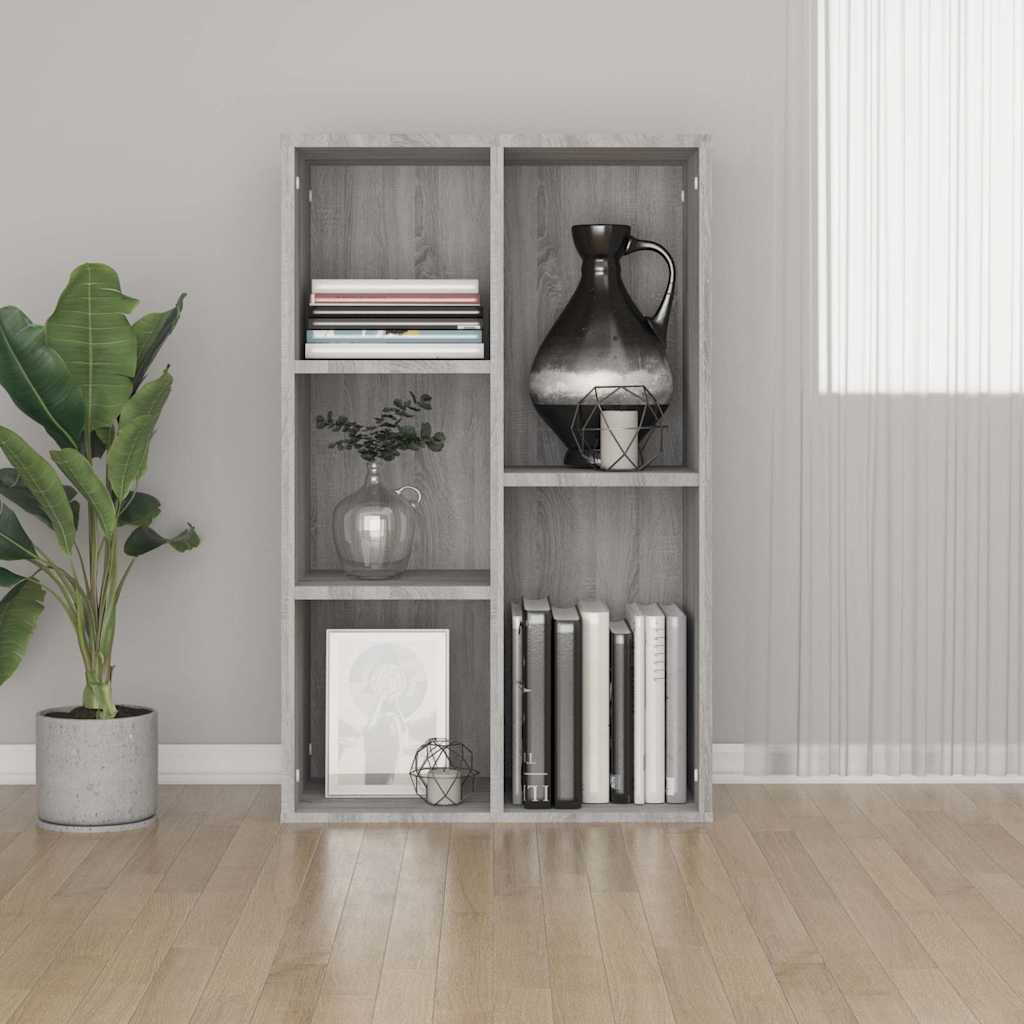 Bogreol/skænk 50×25×80 cm - konstrueret træ, grå sonoma-eg