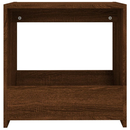 sidebord 50x26x50 cm konstrueret træ brun egetræsfarve
