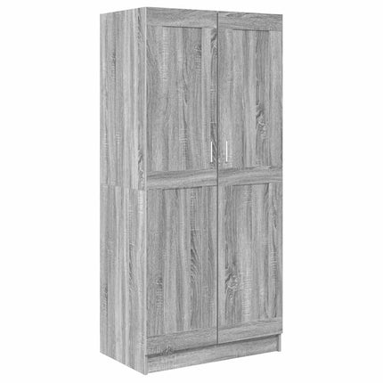 klædeskab 82,5x51,5x180 cm konstrueret træ grå sonoma-eg