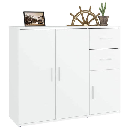 skænk 91x29,5x75 cm konstrueret træ hvid