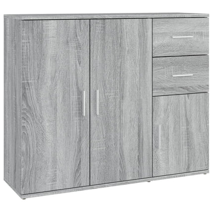 skænk 91x29,5x75 cm konstrueret træ grå sonoma-eg