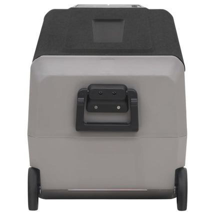 køleboks med hjul og adapter 36 l PP og PE sort og grå