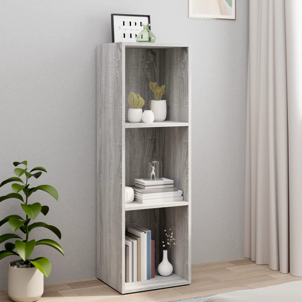 Bogreol/TV-Bord Konstrueret Træ - Grå sonoma-eg / 36 x 30 x 114 cm