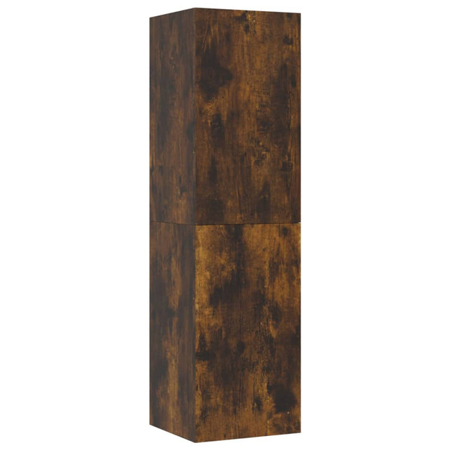 væghængt tv-skab 30,5x30x110 cm røget egetræsfarve