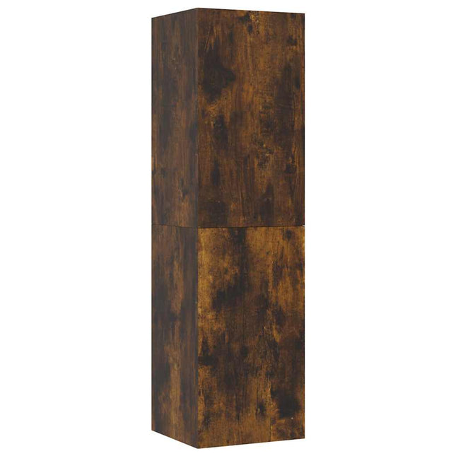 væghængt tv-skab 30,5x30x110 cm røget egetræsfarve
