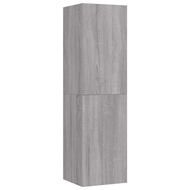 væghængt tv-skab 30,5x30x110 cm grå sonoma-eg