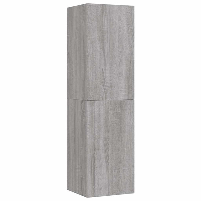 væghængt tv-skab 30,5x30x110 cm grå sonoma-eg