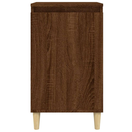 sengeborde 2 stk. 40x35x70 cm konstrueret træ brun egetræsfarve