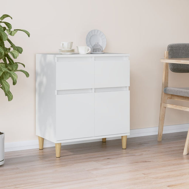 skænk 60x35x70 cm konstrueret træ hvid