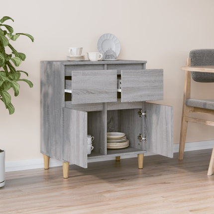 skænk 60x35x70 cm konstrueret træ grå sonoma-eg