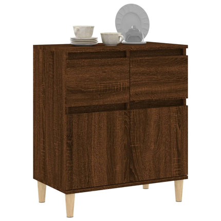 skænk 60x35x70 cm konstrueret træ brun egetræsfarve