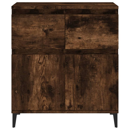 skænk 60x35x70 cm konstrueret træ røget egetræsfarve