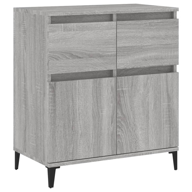 skænk 60x35x70 cm konstrueret træ grå sonoma-eg