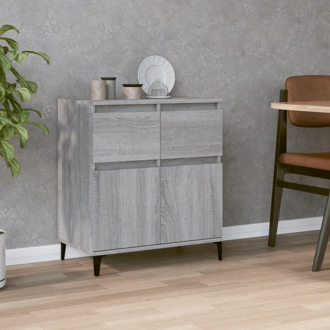 skænk 60x35x70 cm konstrueret træ grå sonoma-eg